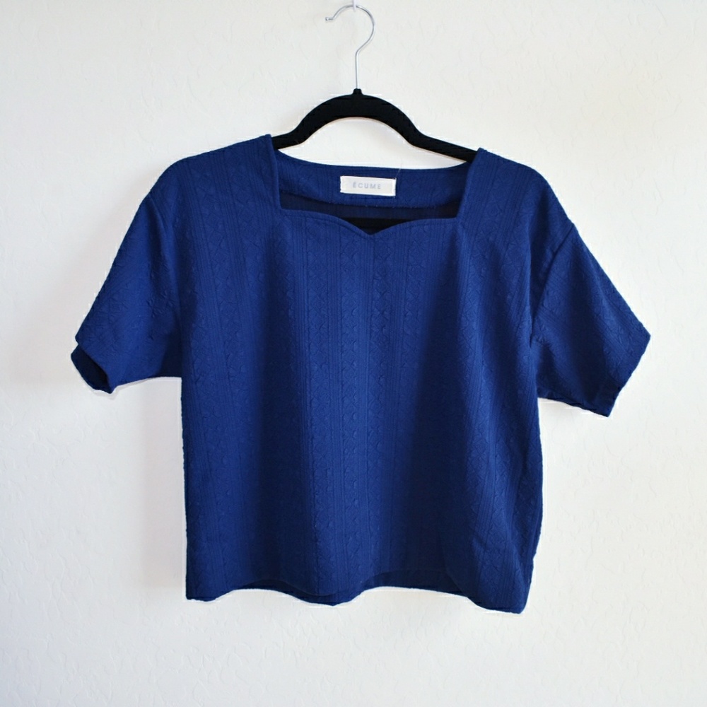 Ecume Blue Crop Top